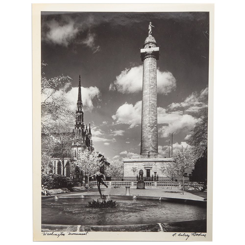 Appraisal: A Aubrey Bodine Washington Monument photo American - Gelatin silver