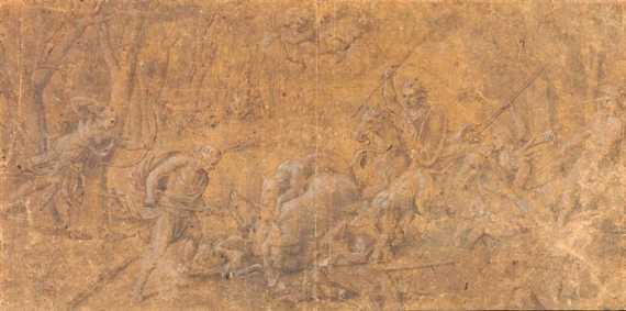 Appraisal: ROMANO GIULIO Rome - Mantua circle of Hunting the Caledonian