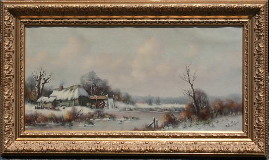 Appraisal: MULLER Anton Dutch th C Dutch Winter Landscape OIL Canvas