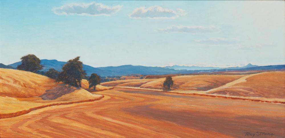 Appraisal: Ray Strong - Santa Barbara CA Fields and clouds in