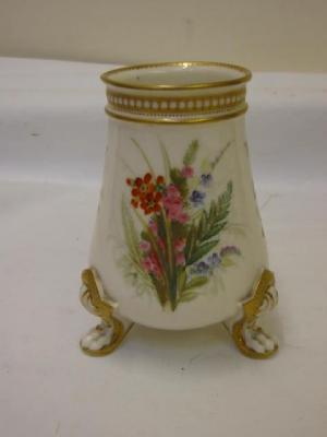 Appraisal: A ROYAL WORCESTER PORCELAIN VASE of ovoid form with gilded