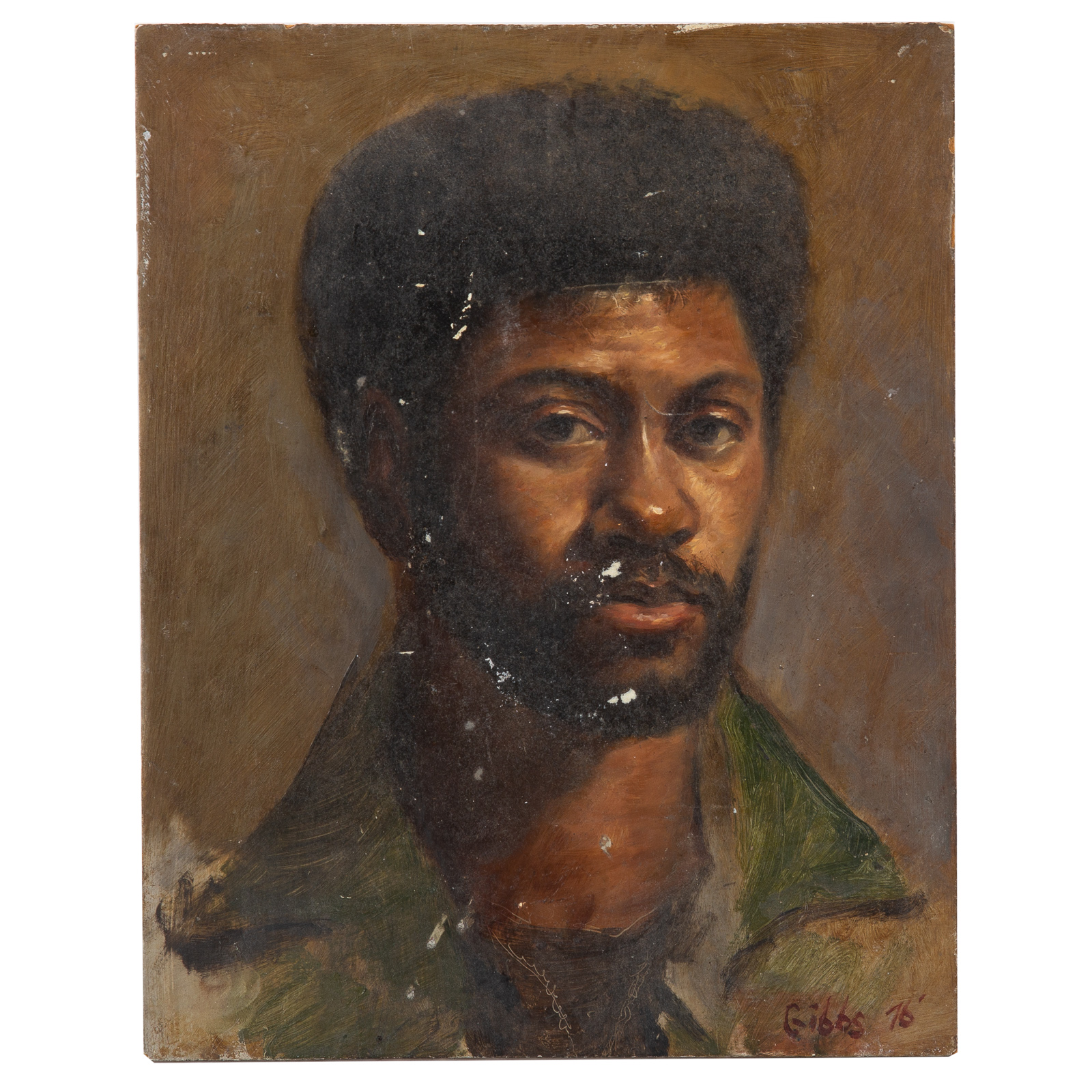 Appraisal: NATHANIEL K GIBBS SELF-PORTRAIT OIL ON BOARD American - Oil