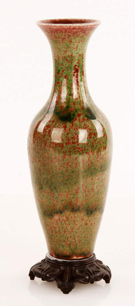 Appraisal: - Chinese Red Glazed Porcelain Vase Red glazed porcelain vase