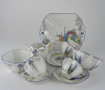 Appraisal: A collection of Shelley Bone China 'Blue Iris' and 'My