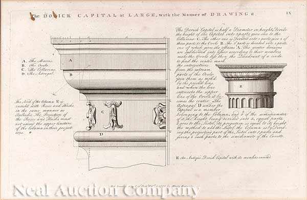 Appraisal: A Group of Six Antique Architectural Engravings c published by