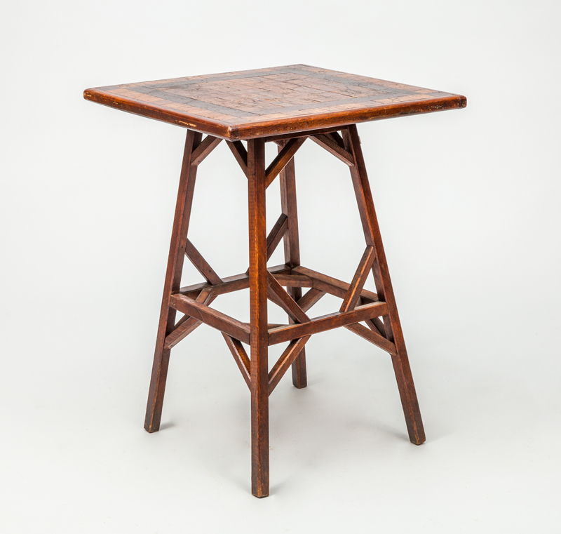 Appraisal: ADIRONDACK STYLE GAMES TABLE x x in Estimate -