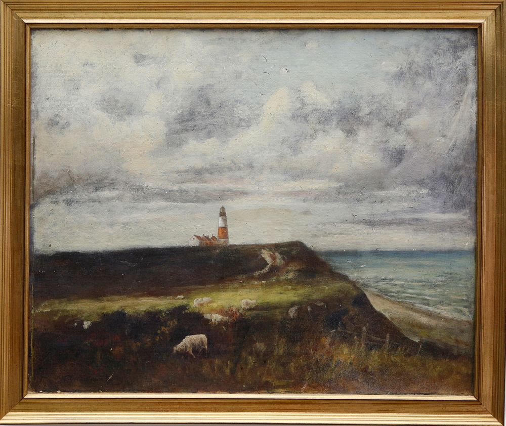 Appraisal: William Ferdinand Macy Oil on Canvas Sankaty Light circa William