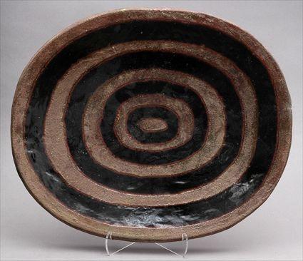 Appraisal: JUN KANEKO b UNTITLED Partially glazed stoneware charger x x