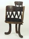 Appraisal: TRIBAL CHAIR - Hand carved African tribal chair carved from