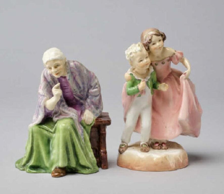 Appraisal: FREDA DOUGHTY FIGURINESTwo Royal Worcester Freda Doughty figurines Mother Machree