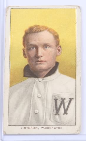 Appraisal: T- baseball card of Johnson Washington several creases Card has