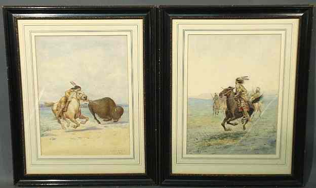 Appraisal: Craig Charles American - pair of framed and matted watercolor