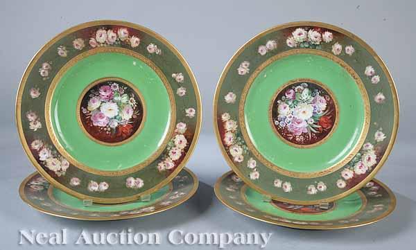 Appraisal: A Set of Ten Bavarian Porcelain Service Plates c having