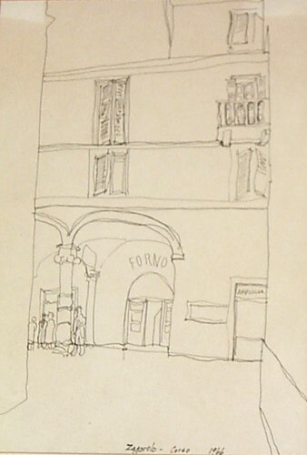 Appraisal: Zagarolo - Corso Saint Petronio Pen and Ink on Paper