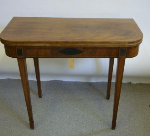 Appraisal: A GEORGE III MAHOGANY FOLDING CARD TABLE early th century