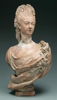 Appraisal: French terra-cotta bust Marie Antoinette unsigned French School th century