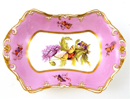 Appraisal: Spode Felspar dish oblong with shaped sides and raised floral