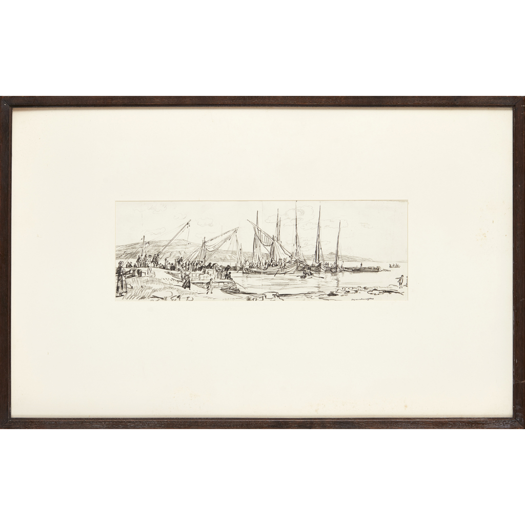 Appraisal: MUIRHEAD BONE SCOTTISH - CONSCRIPTS LEAVING MAIDOS DARDANELLES Signed pencil