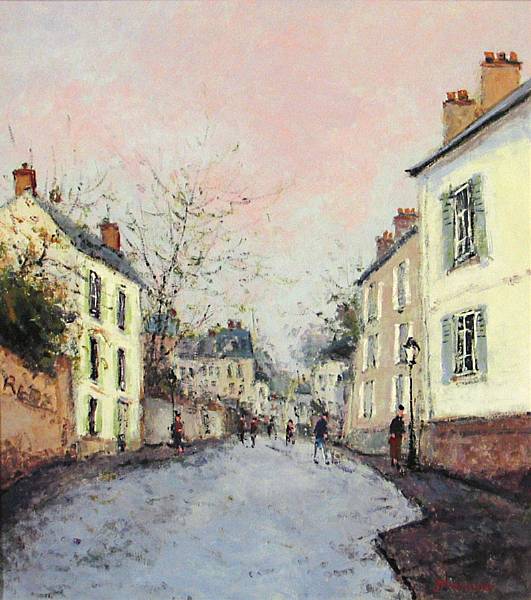 Appraisal: Jean Pierre Dubord French born Vielle Rue Montmartre signed 'JP