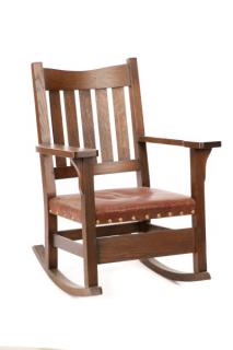 Appraisal: American Arts Crafts Quartersawn Oak Rocker American circa An Arts