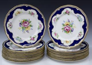 Appraisal: ROYAL WORCESTER CHARLOTTE SERVICE PLATES set of Royal Worcester porcelain