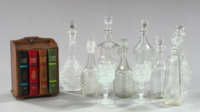 Appraisal: Eleven-Piece Collection of Barware consisting of a George VI brass-mounted