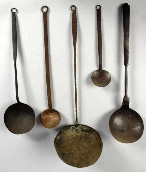 Appraisal: Lot of Hand Forged Ladles Spoons Condition Very Good -