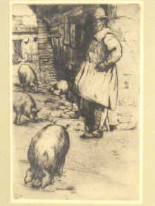 Appraisal: Philip Pimlott American - signed print of a farmyard scene