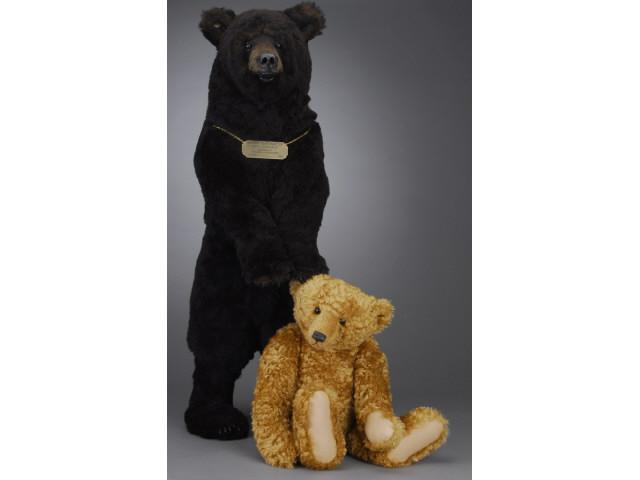 Appraisal: Lot Two Large Contemporary Artist Bears Largest is a mohair