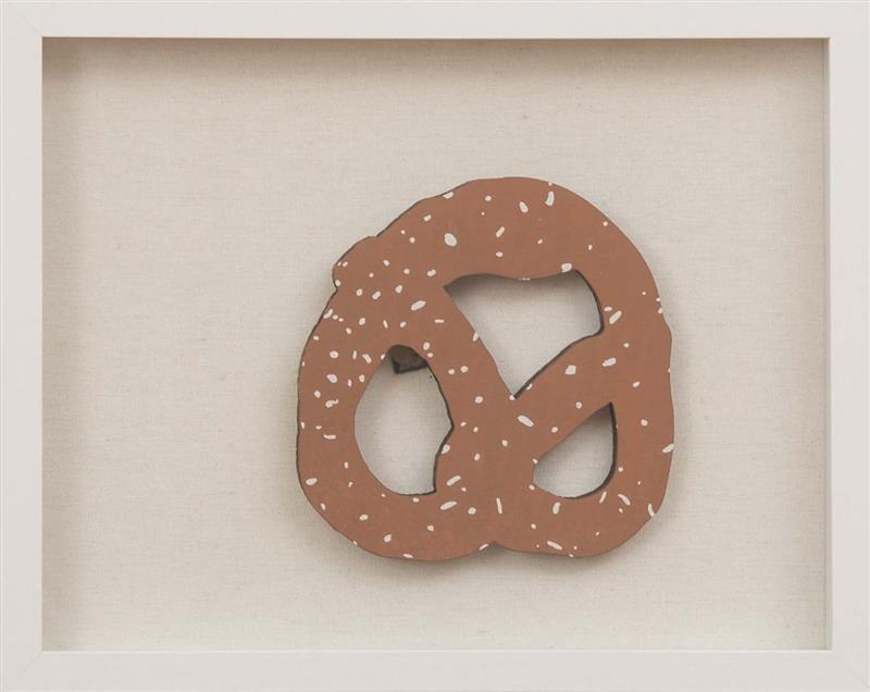 Appraisal: CLAES OLDENBURG b N Y C PRETZEL Screenprint on cardboard