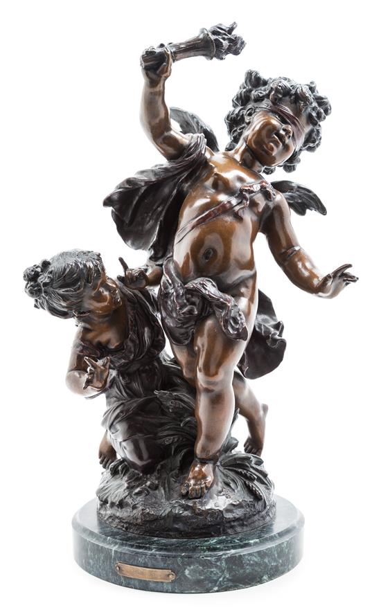 Appraisal: Sale Lot A Continental Bronze Figural Group after auguste moreau