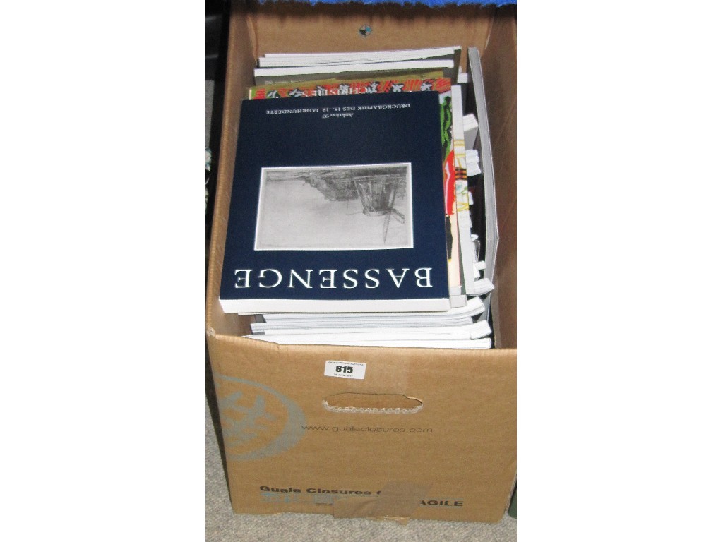 Appraisal: Box of assorted auction catalogues