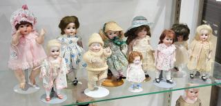 Appraisal: German diminutive all bisque dolls lot of German diminutive all