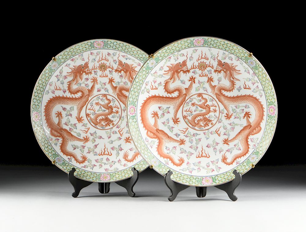 Appraisal: A PAIR OF EXPORT QING DYNASTY - STYLE ENAMELED GILT