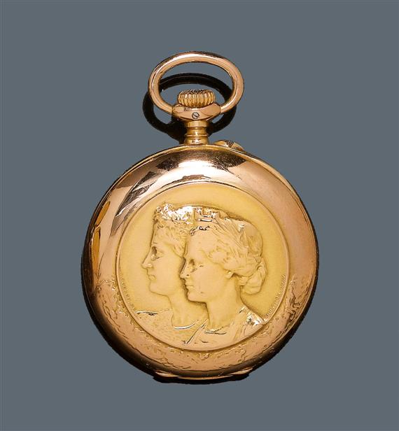 Appraisal: LADY'S HUNTER CASE POCKET WATCH LONGINES probably Zurich Pink gold