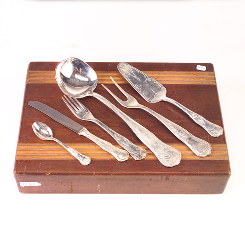 Appraisal: -piece Italian flatware set silver including serving pieces Marked