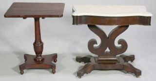 Appraisal: Classical Tilt top and Marble Top Pier Table items st