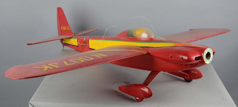 Appraisal: Customized Big J's Wood Taildragger Model Airplane This red large