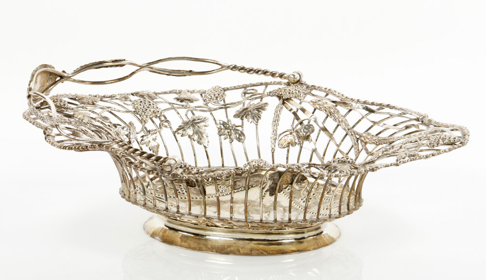 Appraisal: - th C English Sterling Basket th century English basket