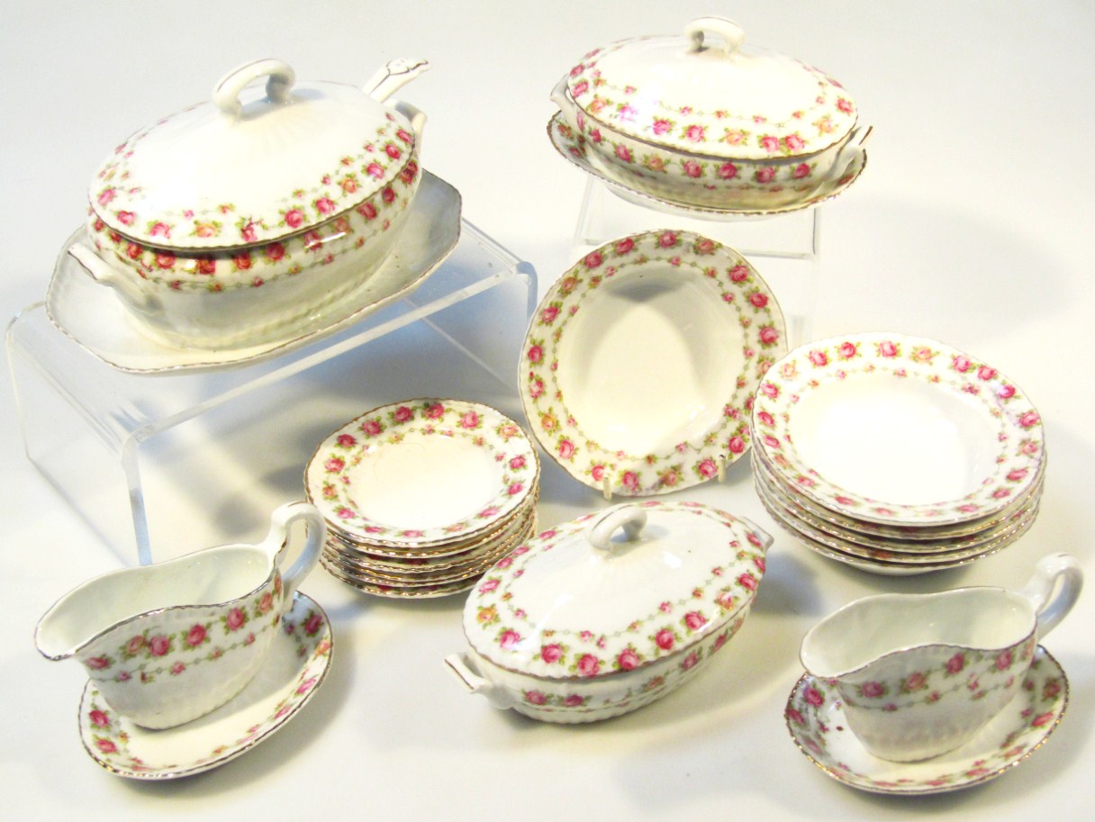 Appraisal: An early thC Continental semi porcelain child's tea service comprising