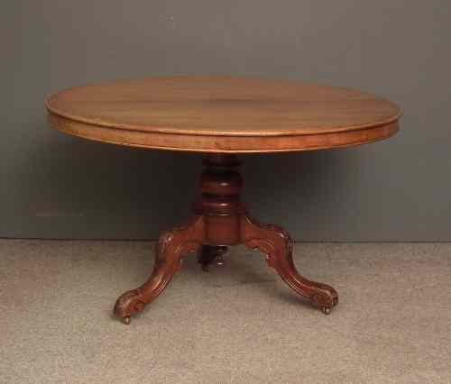 Appraisal: A Victorian mahogany circular breakfast table the top with moulded