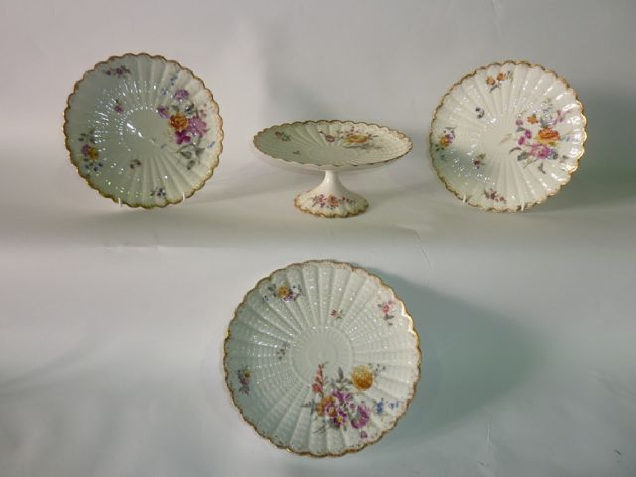 Appraisal: A collection of late th century French dessert wares with