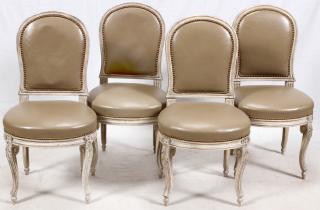 Appraisal: LOUIS XV STYLE SIDE CHAIRS PIECES LOUIS XV STYLE SIDE