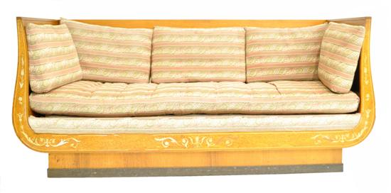 Appraisal: Carl Malmsten - sofa retailed by Nordiska Kompaniet Cyma curved