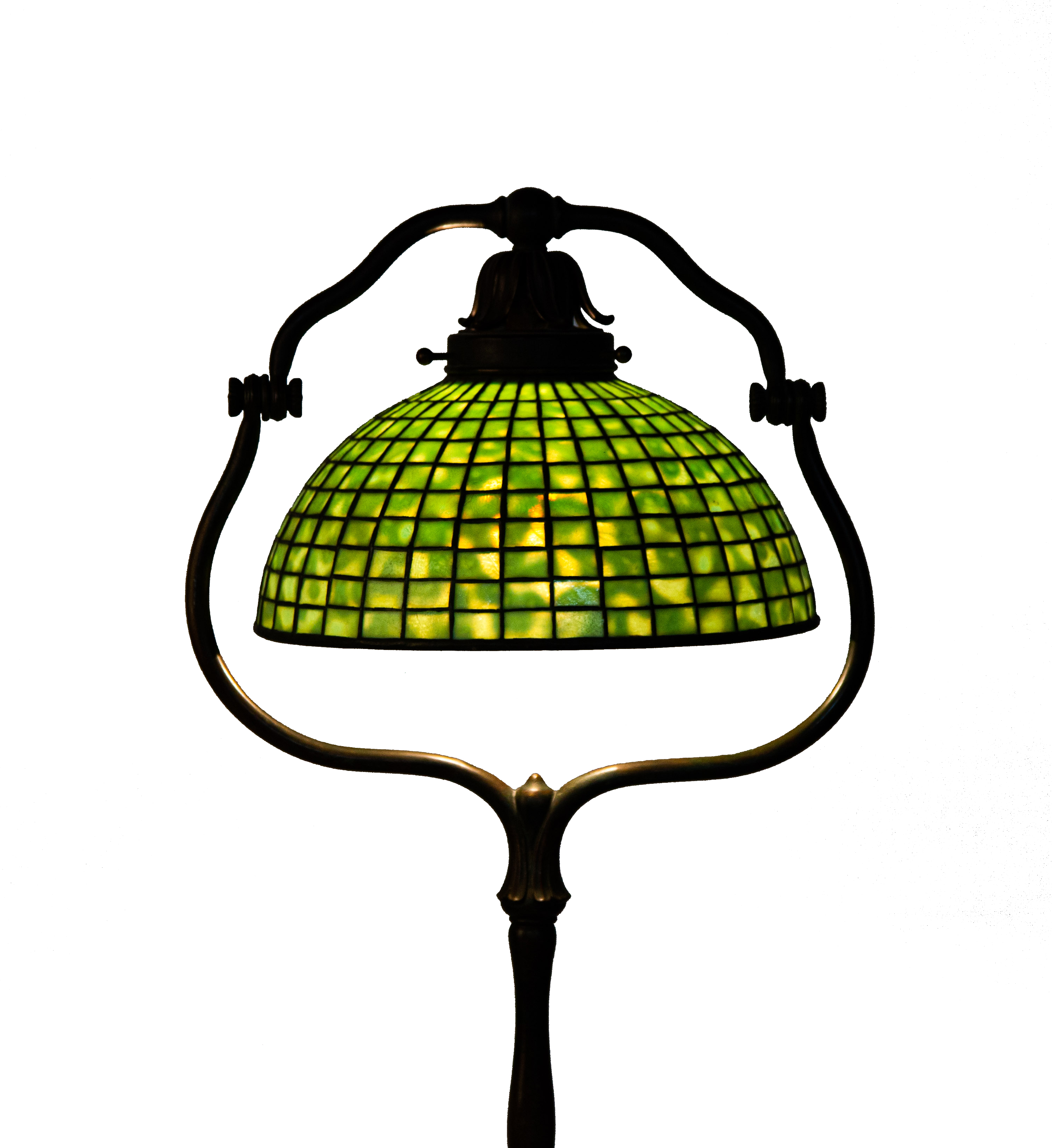 Appraisal: TIFFANY STUDIOS NEW YORK BELL FLOOR LAMP circa leaded glass