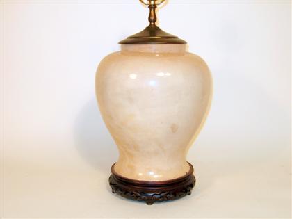 Appraisal: Chinese white cream glazed earthenware jar qing dynasty Converted to