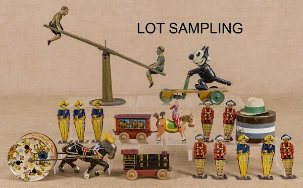 Appraisal: Group of miscellaneous tin toys to include a Mar Group