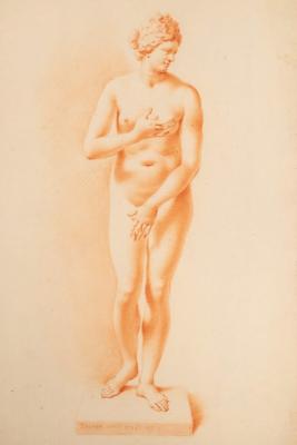 Appraisal: After Honor Daumier Nudes initialled five red chalk drawings various