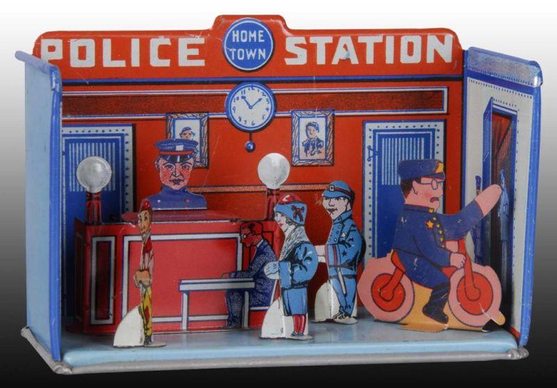 Appraisal: Marx Home Town Toy Police Station Description Includes original box