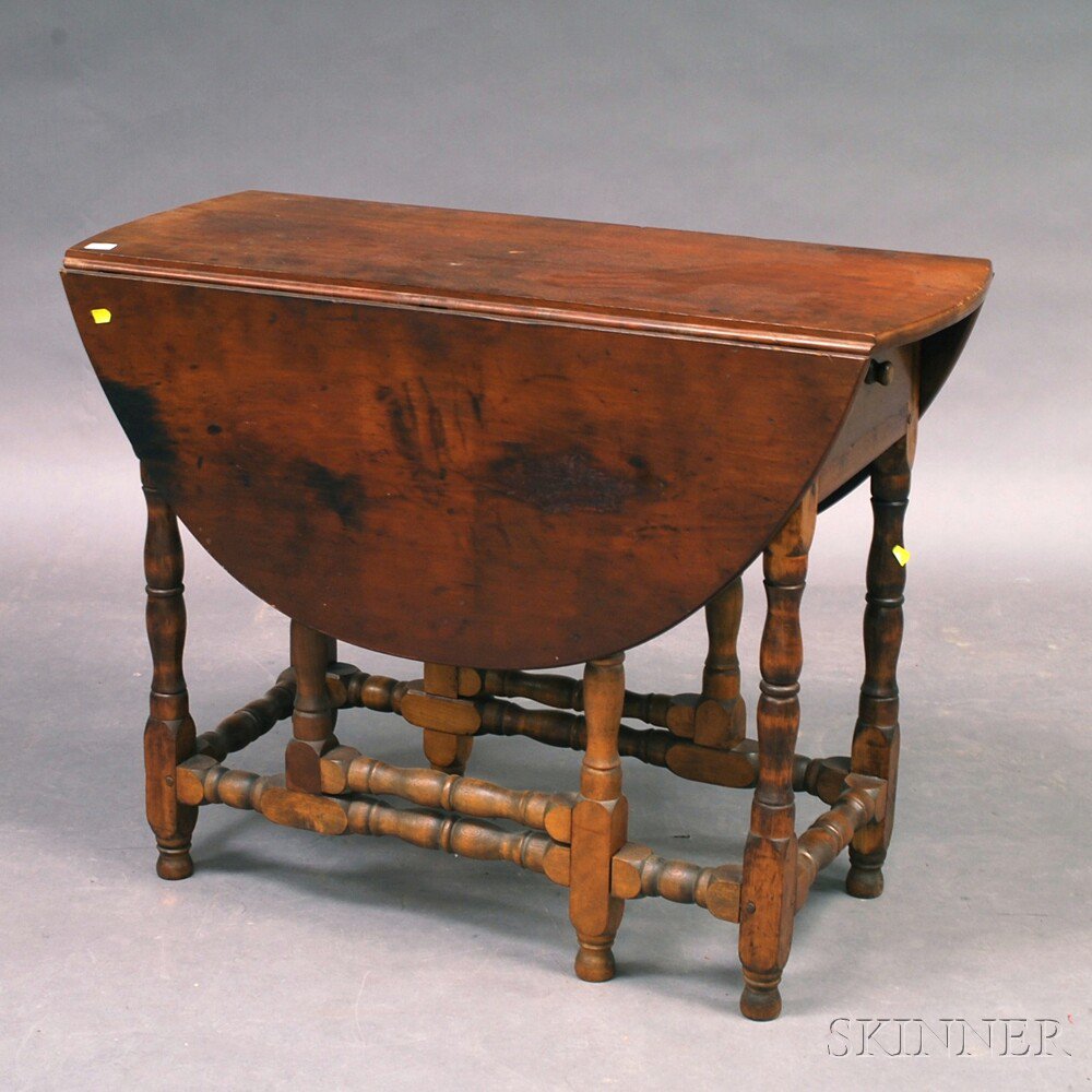 Appraisal: Country Maple Two-drawer Gate-leg Table ht wd dp in Estimate